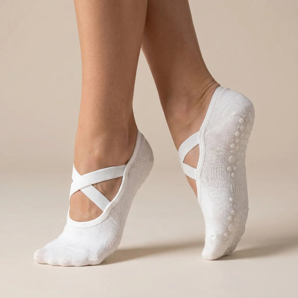 Ballet Grip Socks - Cloud White - eovii