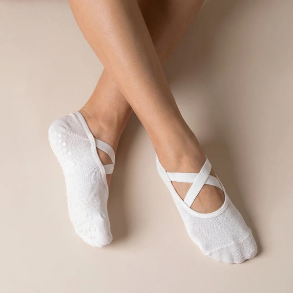 Ballet Grip Socks - Cloud White - eovii